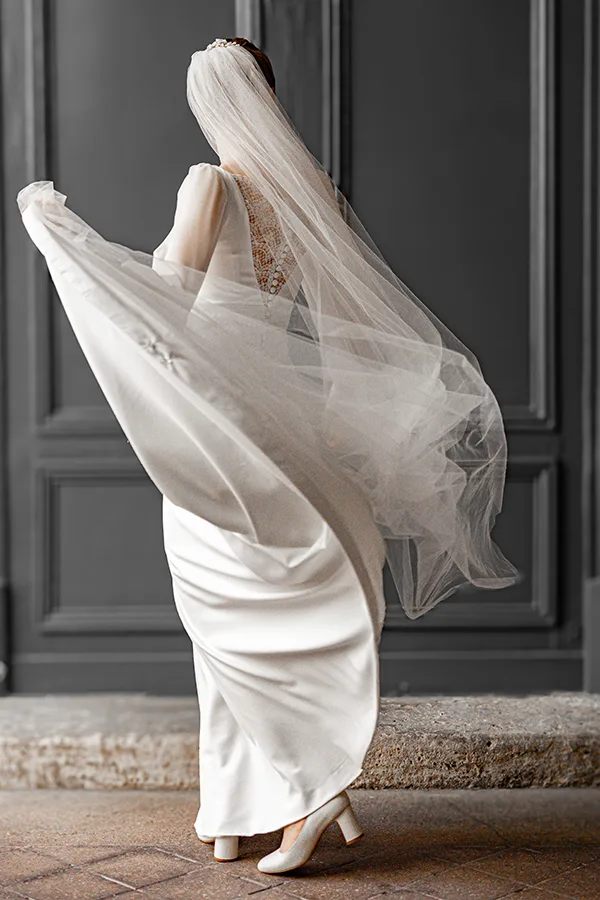 photo de mariage à Paris - la robe