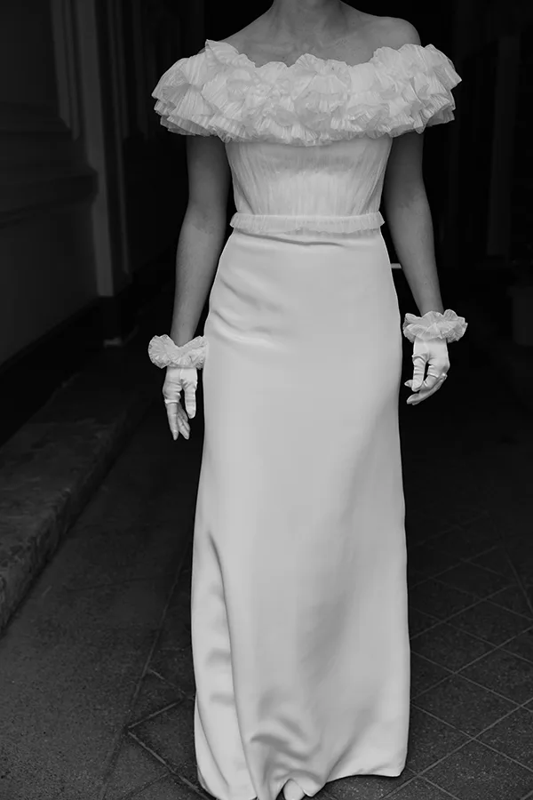 photo de création robe de mariée