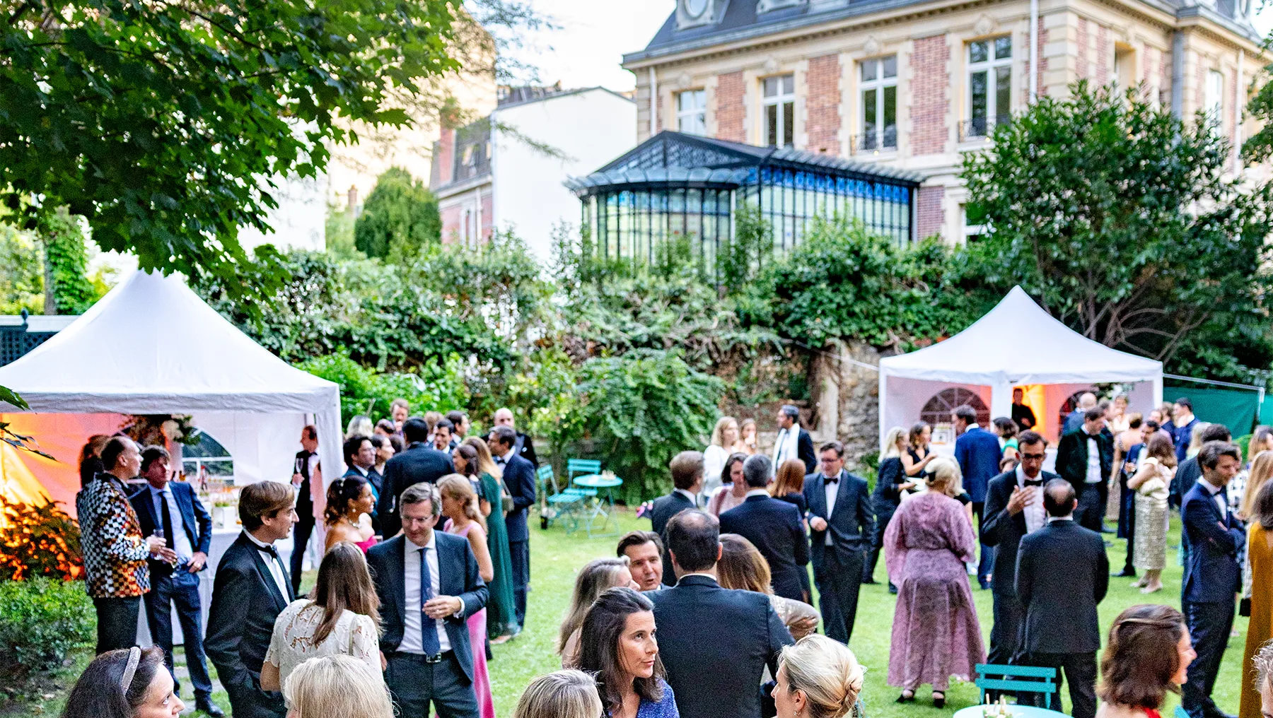 photo de soirée privée en extérieur à Paris par Emmanuelle de Vilmorin